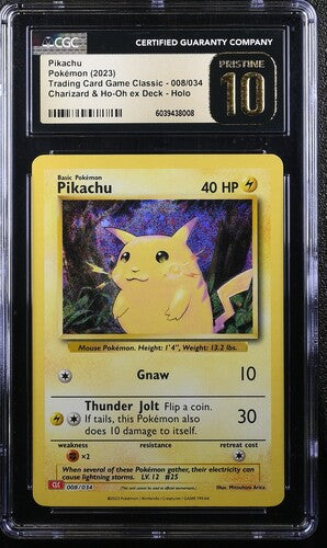 CGC 10 Pristine 2023 PIKACHU #008/034
