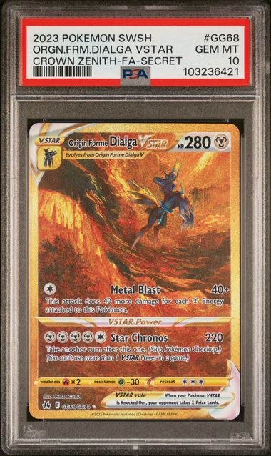 PSA 10 #GG68 ORGN.FRM.DIALGA VSTAR CROWN ZENITH-FA-SECRET