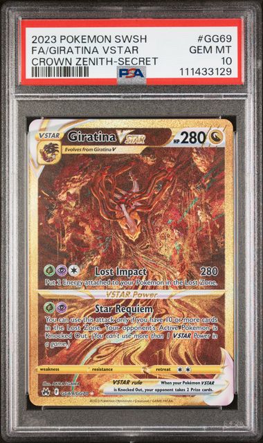 PSA 10  #GG69 FA/GIRATINA VSTAR CROWN ZENITH-SECRET