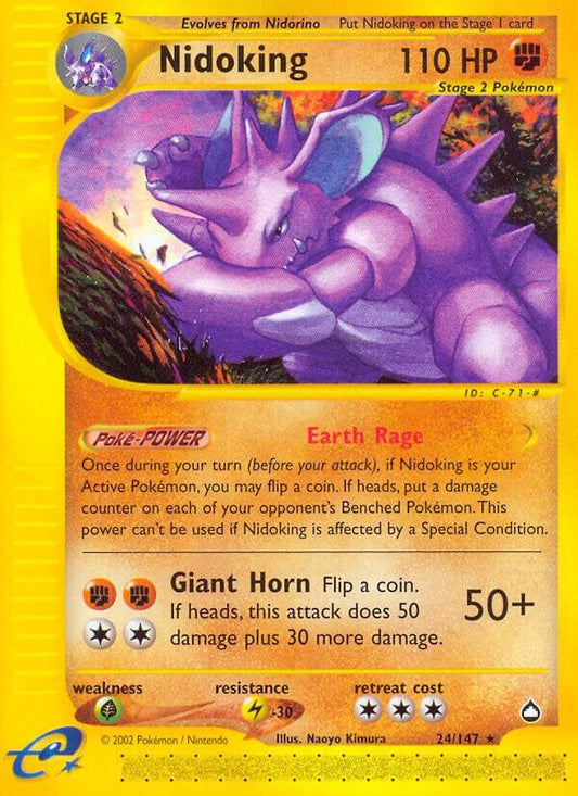 Nidoking [Reverse Holo]  (24) - Aquapolis (AQ)