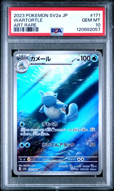 PSA 10 2023 POKEMON JAPANESE SV2a-POKEMON 151 #171 WARTORTLE ART RARE
