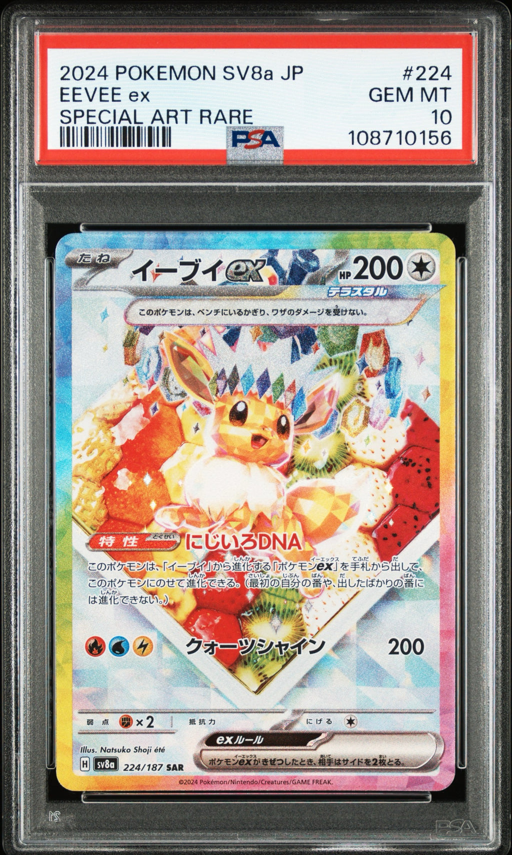 PSA 10 #224 EEVEE EX SPECIAL ART RARE