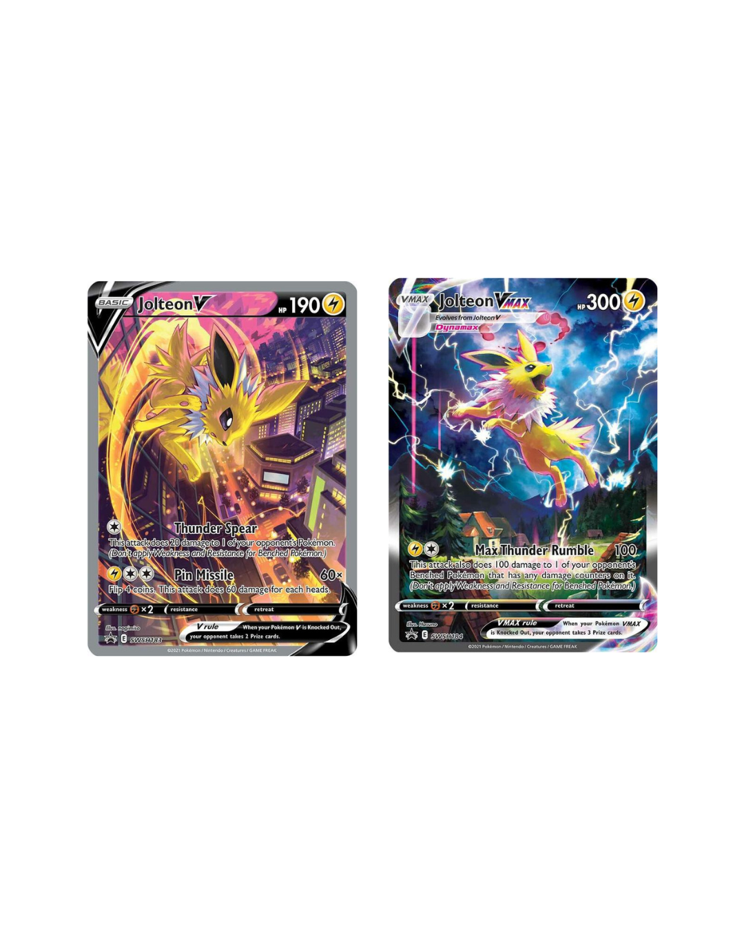 Jolteon V - SWSH183 and Jolteon VMAX -SWSH184