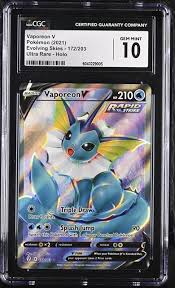 Vaporeon V #172 CGC 10
