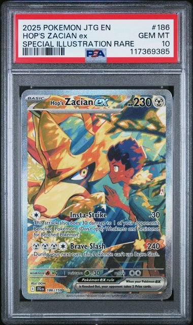 PSA 10 2025 POKEMON JTG EN HOP'S ZACIAN ex